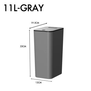 IMUTO Trash bin with cover smart trash can Garbage bin container Large Press-type Trashcan trash can for bathroom living room bedroom kitchen office