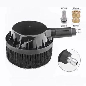 btnx Water Supply Brush Head Attachment for Home Pressure Washers - 1/4" Quick Connect Rotating Round Brush T2Y7B