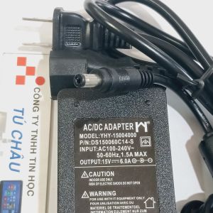 Nguồn Adapter DC 15V - 6A / Đầu cắm 5.5mm X 2.1mm (Adapter chất lượng)