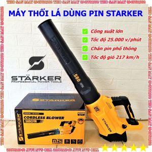Máy thổi lá công nghiệp dùng pin STARKER công nghệ Đức  bảo hành 6 tháng  Thợ Săn Máy Ngon