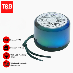 T&G TG363 TWS Portable Wireless Small Audio Bluetooth V5.3 Hi-Fi RGB Speaker with FM Radio /USB Function
