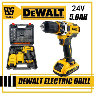 New Dewalt Original Electric Cordless Drill 68V 48V 24V Impact Drill Heavy Duty Cordless Drill Japan Portable Drill Set Rechargeable 2 Batteries Free Accessories Drill set Impact Wrench