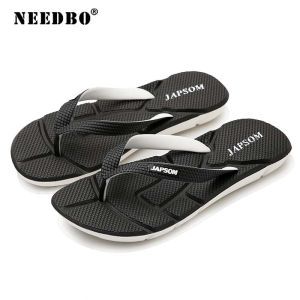 [Singapore Seller] NeedBo Fashion Men Flip Flops Non Slip Beach Slippers Soft Sole Indoor Outdoor Sandals Casual Shoes For Men