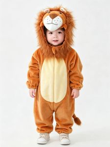 Umorden Animal King Lion Kigurumi Costume Baby Boys Infant Toddler Winter Pajamas Jumpsuit Onesies Flannel Birthday Fancy Dress2026
