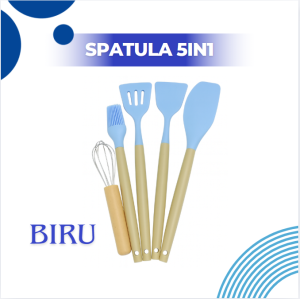 Spatula Set Silikon isi 5 IN 1 / Alat Masak Tahan Panas Sutil Mixer Kuas 5 IN 1/ Spatula Kuas Set Silikon 5 in 1