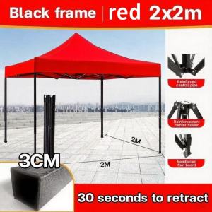 Folding Canopy Tent 2×2/3×3 Retractable Thickened Sunshade Tent for Outdoor Camping Car Parking