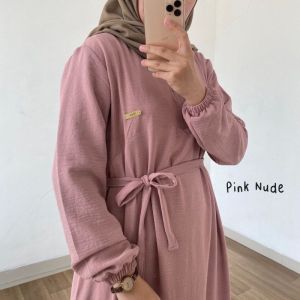MODEL GAMIS TERBARU PUTIH POLOS SIMPEL MODERN REMAJA DRESS CRINKLE WANITA MUSLIM TERBARU | GAMIS UMROH | GAMIS BUSUI RESLETING DEPAN