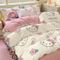 Dansunreve Quilt Cover Washed Cotton Duvet Cover Sanrio Kuromi Cinnamoroll Pochacco Kitty Comforter Cover with Zipper. 