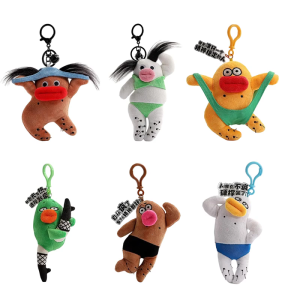 Miệng Xúc Xích búp bê hình Keychain handmade móc treo động vật Keyring Trọng lượng nhẹ và túi vải nhung trang trí cho sử dụng thường nhật