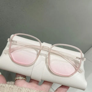 2024 blush glasses girl pure want wind clear plain gradual powder piece glasses