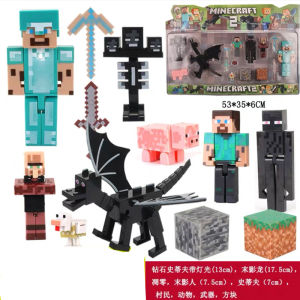 FCMinecraft Creeper Steve Iron Golem Derma mini-doll figure model childrens toy set