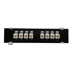 8-Port CAT6 Straight Extender Patch Panel RJ45 Networking Wall Mount Bracket Wall-Mount Adapter
