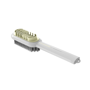 YESPERY รองเท้าหนังทำความสะอาดแปรงขัดรองเท้ายางมืออาชีพนิ่มหลากผลรองเท้าทำความสะอาดแปรงขัดรองเท้าสองด้าน