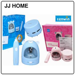 【JJ HOME】Electric Stationery Set | Pencil Sharpener + Eraser + Mini Vacuum | Gift Set