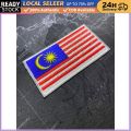 8*5cm Malaysia Flag velcro tape Embroidered Cloth sticker bendera malaysia. 