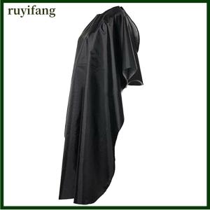 ruyifang ผ้ากันเปื้อนอเนกประสงค์สำหรับตัดผมตัดผม เสื้อคลุมสำหรับช่างทำผมตัดผมสีดำกันน้ำ