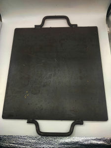 Pre-Seasoned Square Iron Dosa Tawa 12 Inch | Dosa Kallu with Double Handles | Chemical-Free Cookware | Pack of 1 Pc