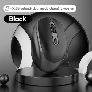 256 Mouse 2IN1 Bluetooth Wireless Mouse Silent Mouse with 2.4GHz Optical Ergonomic PC Mouse USB Receiver Mouse 2 Mode Mice 无线鼠标 双模滑鼠