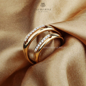 Cincin Lamaran Tunangan Couple Perak Palladium Platinum Emas