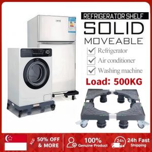 Washing Machine Base Bracket Moving Rack with 4 Wheels and 8 High Legs Adjustable Size and Load Capacity up to 500KG