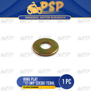 Ring Plat "17 (WP 12x30) Harga Per 1 PC - Reng Plate Pelat Washer Kunci 17 Diameter 12mm x 30mm