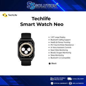 Realme TechLife Smart Watch Neo l 1.83" Large TFT Display I Bluetooth Calling Support I Health Tracking l AI Voice