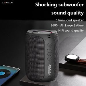 Zealot S32 Pro 15W Wireless Speakers Dual Pairing 3600mAh Battery 12 Hours Playtime Loud Stereo Booming Bass.2026