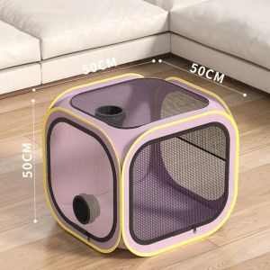 Lovinland hộp sấy thú cưng di động cho mèo chó trung bình nhỏ hộp sấy tóc Chó thoáng khí lưới hai mặt chống thấm nước cho nhanh chóng dễ dàng sấy chải lông thú cưng