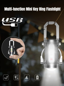【Convenient/Lighting】Waterproof Keychain Flashlight Ultra-Bright LED Multi-Function Keychain Light For Hiking Campingg Nighttime Use