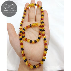 Bộ vòng hổ phách cho bé - kèm giấy kiểm định hổ phách tự nhiên