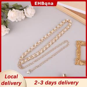 [COD]  HOT SALE Ship within 24 hours Elegant Women Pearl Belt Waist Chain Elastic Buckle Pearl Chain Belt Female Clothing Accessories