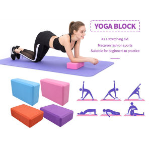 1Pcs Yoga Block EVA Pilates Yoga Brick Workout Exercise Rectangular Foam Colorful Yoga Block Non-Slip Stretching Aid Home Fitness Beginner Blocks
