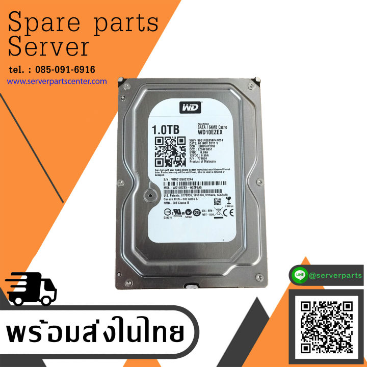 Western Digital 1.0TB SATA 6Gb/s 3.5" Hard Drive // WD10EZEX (Used ...
