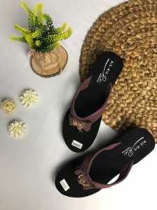 sandal wanita dewasa sandal wedges pita depan rie-rie collection