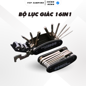 Bộ Lục Giác Sửa Chữa Cầm Tay Đa Năng Tua Vít 16-in-1 Dùng Lắp Giáp Sửa Chữa Xe ĐạpBộ lục giác gập đa năng tiện lợi - Bộ Lục Giác 16 Chi Tiết - BLG