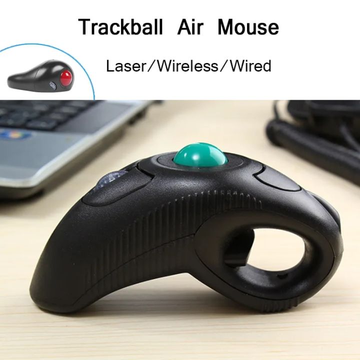 Wireless Trackball Ergonomic Right Left Hand Wired Mouse USB Optical