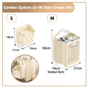 [1PC] Worthbuy Large Capacity Foldable Laundry Basket Bakul Lipat Clothes Storage Basket 脏衣篮子 Laundry Bag Clothes Bag