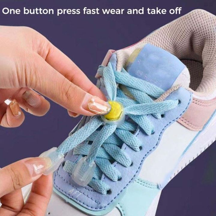 FGJEB Creative Fashion Laces Clasp Shoes Accessories No Tie Shoelaces
