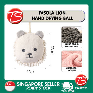[ SG STOCK ] Fasola Cute Animal Cartoon Hand Drying Ball | High Absorbant  | Microfiber | Instant Dry | Toilet Washroom