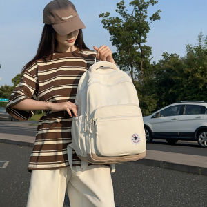 Original ConverseˉOriginal New backpack classic student schoolbag large capacity light water splashing backpack light shoulder solid color backpack.