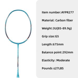 Li Ning BLADEX 200 (3U/4U) Blue All Carbon fiber badminton rackets suitable for entry-level speed players（100% Original）