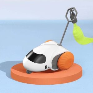 Smart Cat Toy Automatic Moving Car Kitten Electric Interactive Playing Toy Remote Control USB Charging