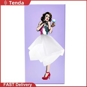 Charming Girl Facial Tissue Box Plastic Retro Design for Table Desk Storage Creative Home Decor Durable and Stylish