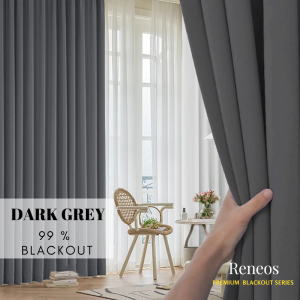 RENEOS Premium 99% Blackout Curtain 210cm height Langsir Pintu Bilik Langsir Tingkap Murah Tirai Tingkap Langsir 210cm