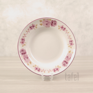 Piring Makan Keramik Cekung Pink Rossie 23 cm isi 1
