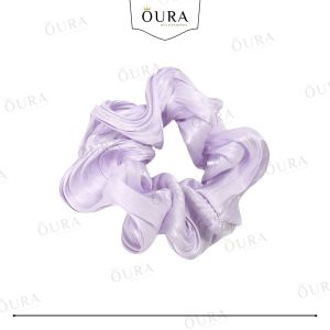 Scrunchie Wave Wanita Kain Shinny Ikat Rambut Model Gelombang Aesthetic Hair Tie Korean Style