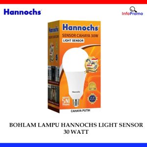 Lampu Bohlam LED 30 Watt Hannochs Light Sensor Cahaya Putih Original