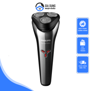 Máy Cạo Râu Khô Và Ướt Philips S1301/02 Máy Cạo Râu Không Dây 27 Lưỡi Cạo Tự Mài Bén Đầu Xoay 360 Độ Không Gây Kích Ứng Da Cạo Tối Đa 40 Phút Chống Thấm Nước Giúp Vệ Sinh Dễ Dàng Nhập Đức Bảo Hành 12 Tháng