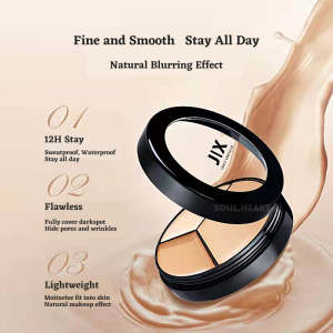 JipalityX Professional Concealer Triple Concealer Palette for Darkspot Black Circle Acne Scars jx