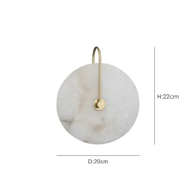 HEIKESZ Nordic Post-Modern Minimalist Marble Wall Lamp Creative round Dining Room/Living Room Bedroom Bedside Study Marble Wall Lamp